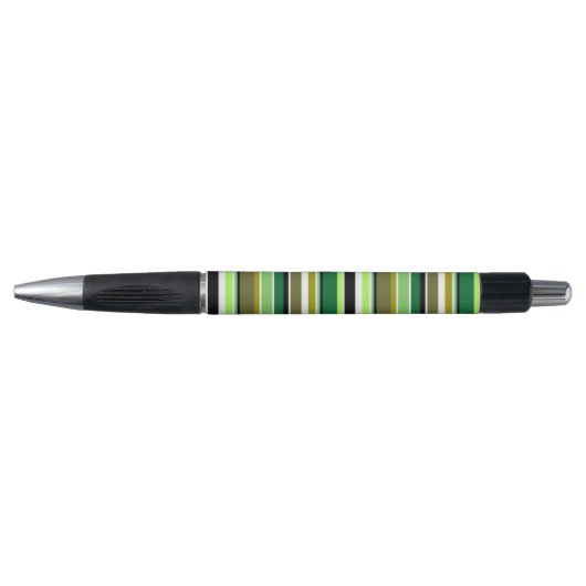 Stylo Bandes blanches vert mignonne (Devant)