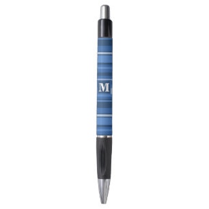 Stylo Bandes bleu monogramme