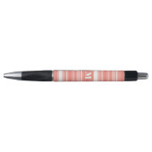 Stylo Bandes de corail monogramme (Devant)