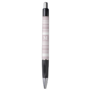 Stylo Bandes de quartz roses monogrammes