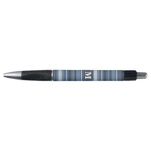Stylo Bandes gris monogramme (Devant)