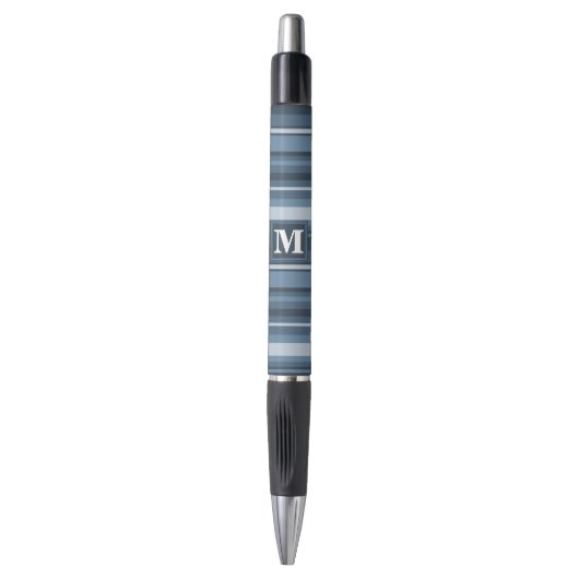 Stylo Bandes gris monogramme (Devant (Vertical))