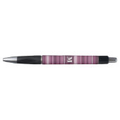 Stylo Bandes mauve monogrammes (Devant)