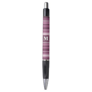 Stylo Bandes mauve monogrammes