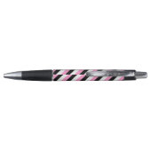 Stylo Bandes noires, blanches et roses (Dos)