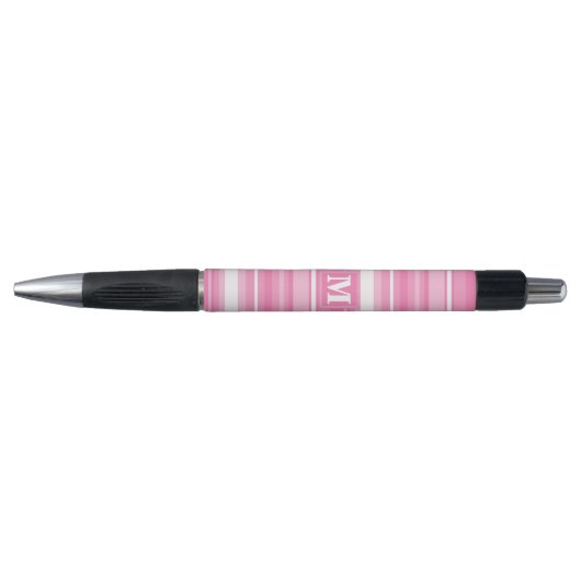 Stylo Bandes rose monogramme (Devant)