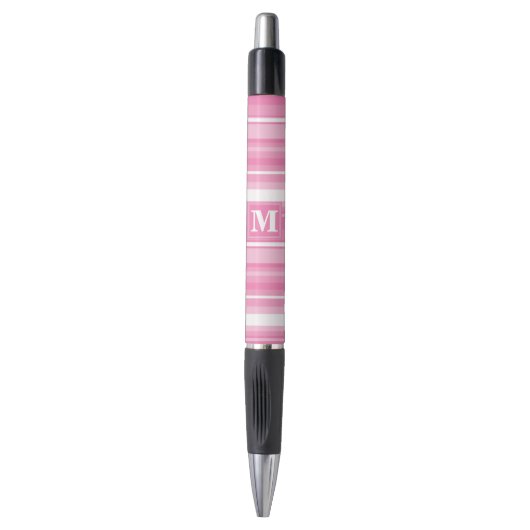 Stylo Bandes rose monogramme (Devant (Vertical))