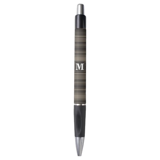 Stylo Bandes taupe monogramme (Devant (Vertical))