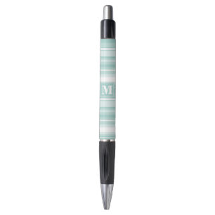Stylo Bandes vertes de menthe monogramme