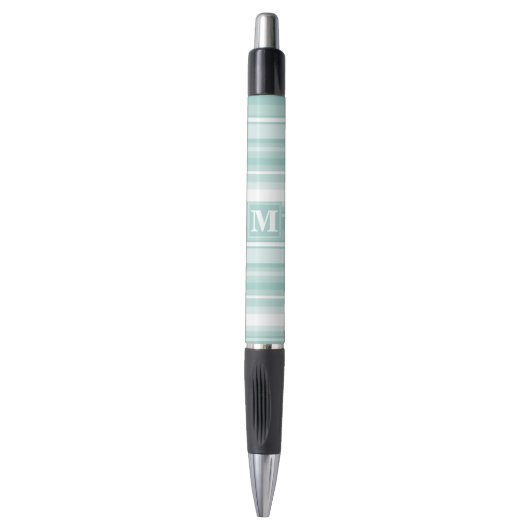 Stylo Bandes vertes de menthe monogramme (Devant (Vertical))