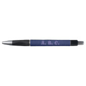 Stylo basic blue with periwinkle monogram (Devant)