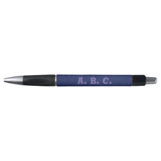 Stylo basic blue with periwinkle monogram (Devant)