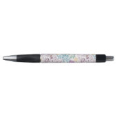 Stylo Beau motif avec les fleurs colorées (Devant)