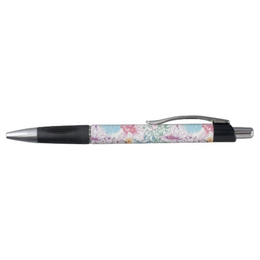 Stylo Beau motif avec les fleurs colorées (Haut)