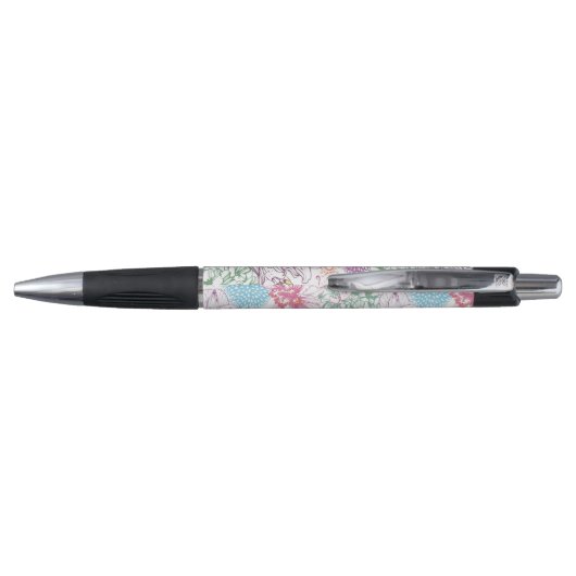 Stylo Beau motif avec les fleurs colorées (Dos)