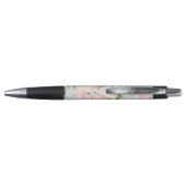 Stylo Beau motif de rose avec le pois bleu (Dos)