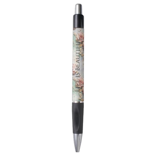 Stylo Beau Romantique Rose rose rose Roses romantiques (Devant (Vertical))