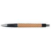 Stylo Beige et orange brûlé cinq rayures motif (Devant)