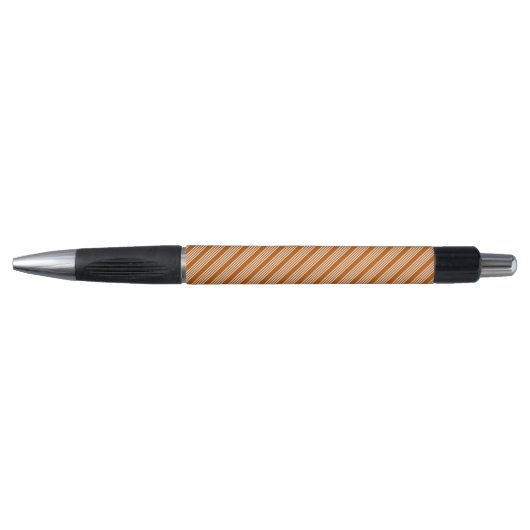 Stylo Beige et orange brûlé cinq rayures motif (Devant)