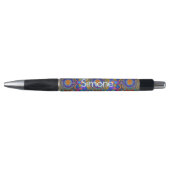 Stylo Bijou bleu Mandala (Devant)