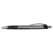 Stylo Black | Blanc Chevron gothique Zigzag Monogramme (Haut)
