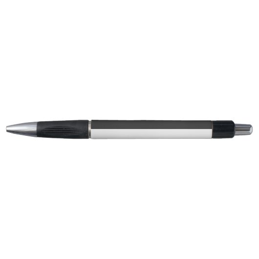 Stylo Blanc et gris rayures extra larges simples (Devant)