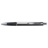 Stylo Blanc et gris rayures extra larges simples (Dos)