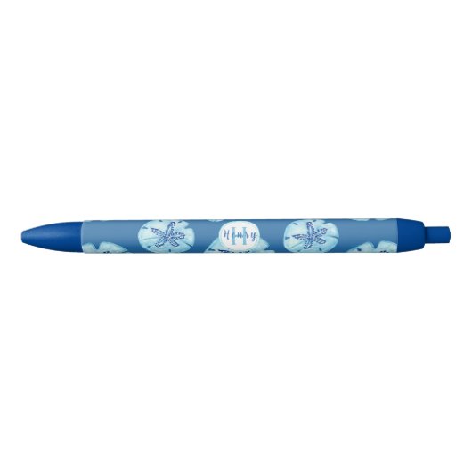Stylo Bleu Aqua-turquoise sable bleu dollar aquarelle personn (Devant)
