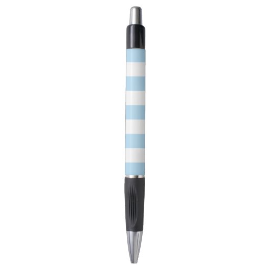 Stylo Bleu, Blancs, Motif rayé (Devant (Vertical))