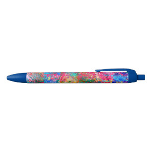 Stylo Bleu Bleu Rouge Jaune Vert Rose Turquoise Splash Abstra