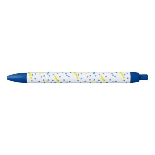 Stylo Bleu Blue Yellow Comet Meteorites Pen (Devant)