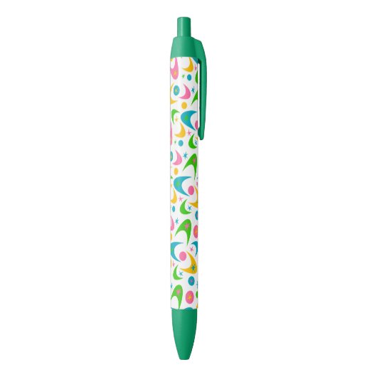 Stylo Bleu Boomerangs rétro (Bas (Vertical))