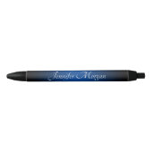 Stylo Bleu Bordure noire ombre bleue (Devant)