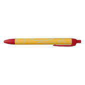 Stylo Bleu Boucles sur boucles géométriques orange (Bas)