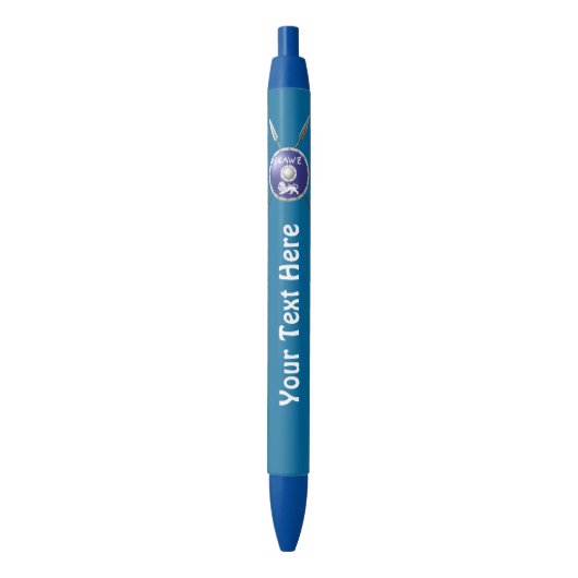 Stylo Bleu Bouclier Maccabee Et Paroles (devant Vertical)
