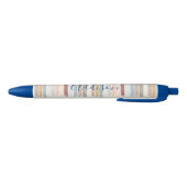 Stylo Bleu Brosses pastel personnalisées (Bas)