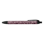 Stylo Bleu Burgundy & Rose Gold Pink Damask Elegant Glam (Haut)