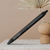 Stylo Bleu Business Logo Branded Gift Promotional Black