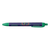 Stylo Bleu Carré bleu géométrique (Bas)