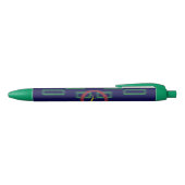 Stylo Bleu Carré bleu géométrique (Haut)