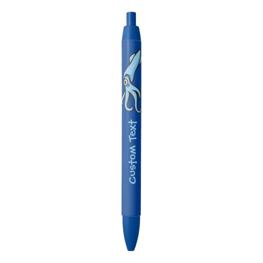 Stylo Bleu Cartoon de calmar (devant Vertical)