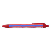 Stylo Bleu Cercles Rayures Bleu Blanc Rouge (Haut)