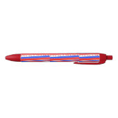 Stylo Bleu Cercles Rayures Bleu Blanc Rouge (Bas)