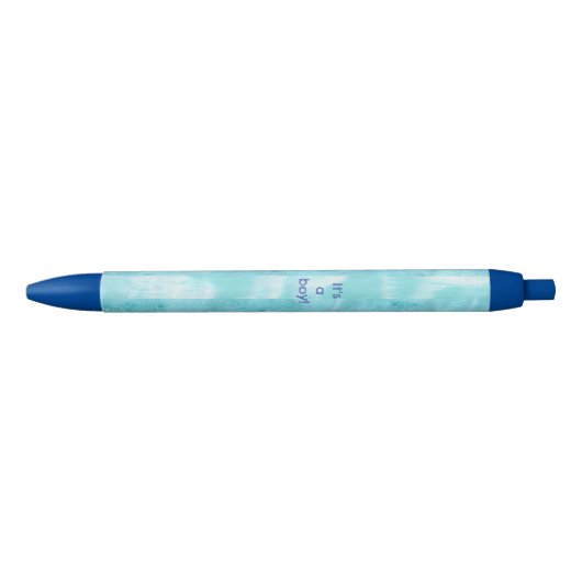 Stylo Bleu C'est un garçon, Light Blue Abstrait Pens Annonce  (Devant)