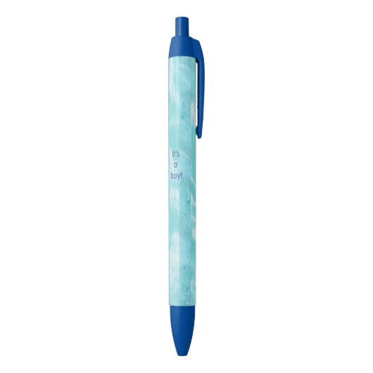 Stylo Bleu C'est un garçon, Light Blue Abstrait Pens Annonce  (Bas (Vertical))