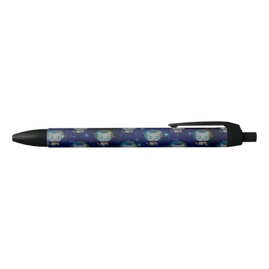 Stylo Bleu Chat à casque pour astronaute mignon (Haut)