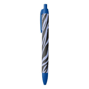 Stylo Bleu Ciel bleu Zèbre rayé