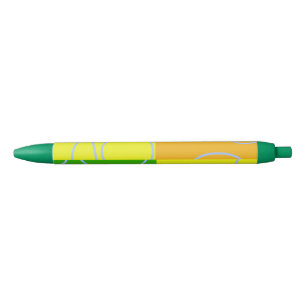 Stylo Bleu Circles rétro amusants Boucles Vert Jaune Orange S