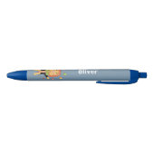 Stylo Bleu Circus Juggling Lion Blue Kid Personalized Pen (Bas)