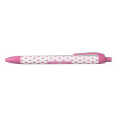 Stylo Bleu Coeurs roses mignons Nom de fille (Haut)